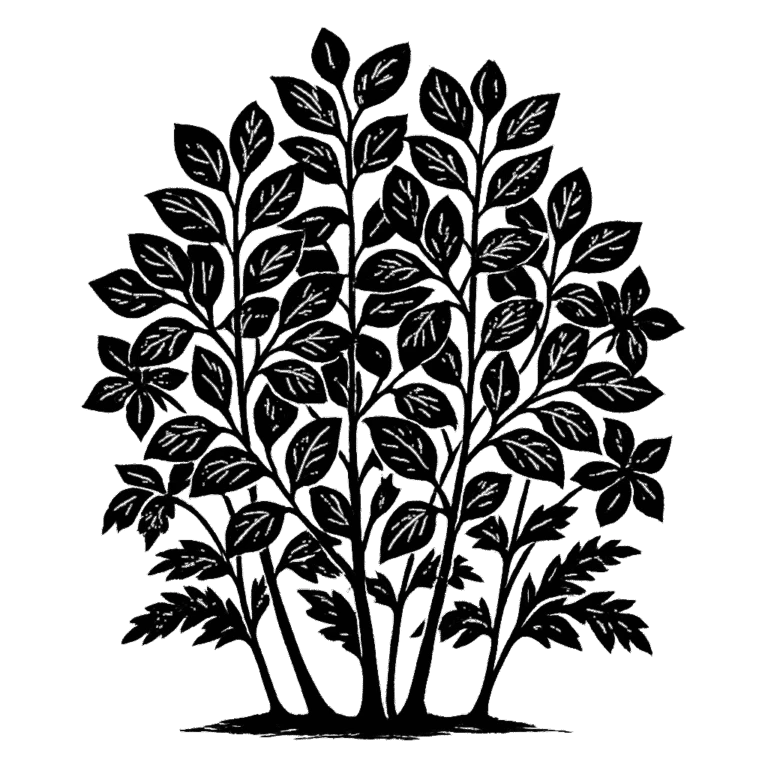 Pacific dogwood. Black-ink illustration generated by AI