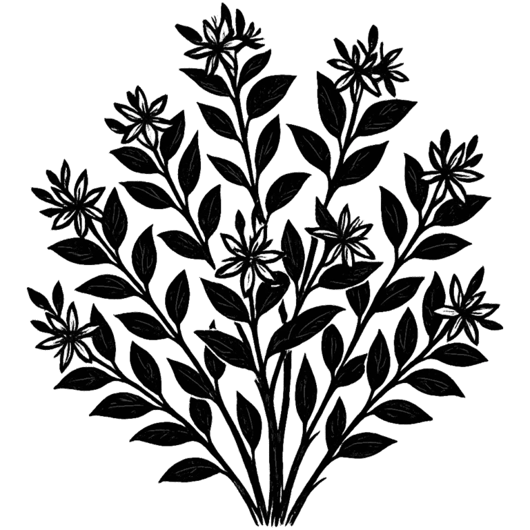 Serviceberry. Black-ink illustration generated by AI